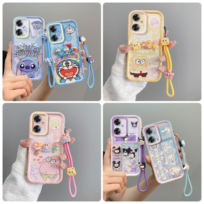 เคส oppo a79 5G a2 5G กรณี TPU มีสไตล์และน่ารักสามมิติตุ๊กตาเคสโทรศัพท์ xxddxl