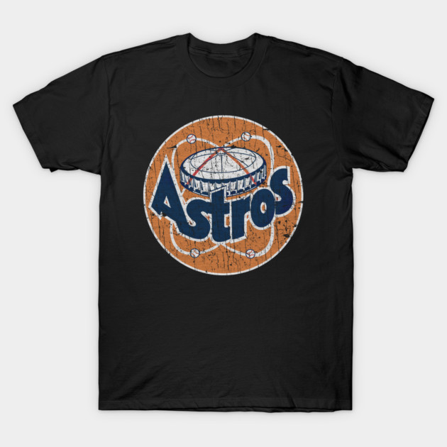 เสื้อยืด Vintage Vintage - Houston Astros 1965 T-Shirt แท้ Cotton 100% เสื้อกีฬา คอกลม หนาๆ การ์ตูน