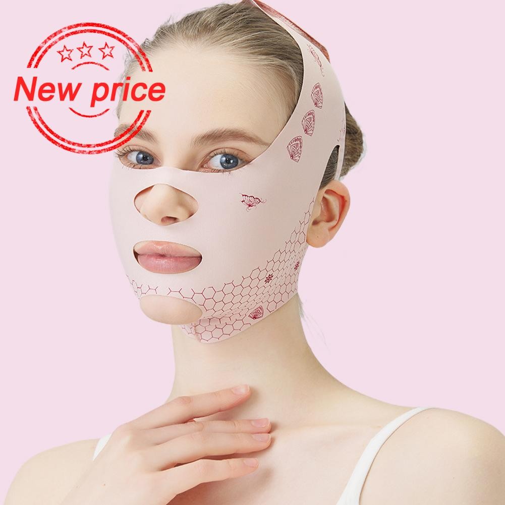 MALORYE เข็มขัดยกกระชับใบหน้า Full Face Mask Lifting Facial Beauty Instrument Y2u7