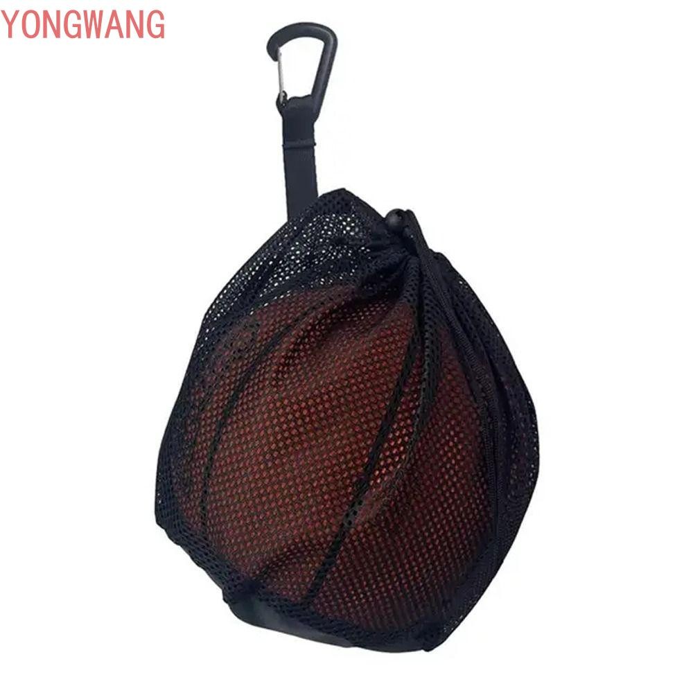 YONGWANG66ZX Ball Mesh Bag, Ball Holder Oxford Cloth Basketball Storage Bag, Portable Clip on Drawst