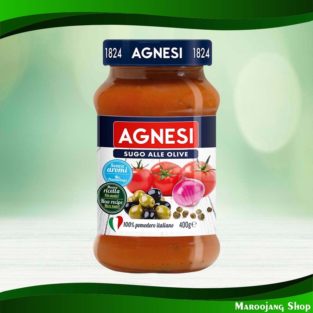 สปาเก็ตตี้ซอส+มะกอก แอคเนซี่ 400ก. Spaghetti Sauce + Olives Agnesi