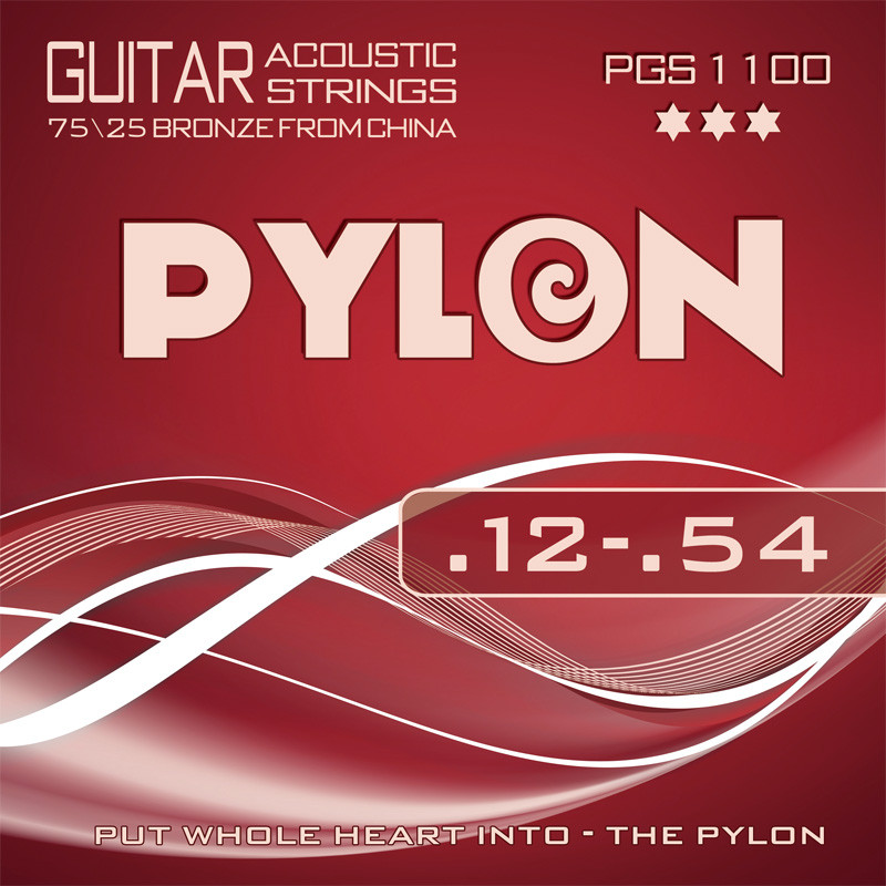 Palin PYLON PXS1100 85/15 ทองเหลือง Professional Acoustic Acoustic Guitar Strings 012-054