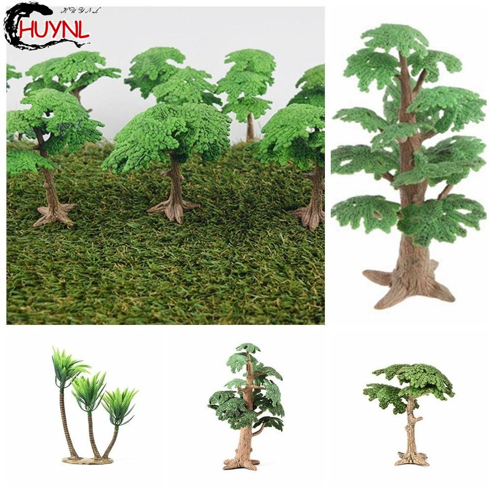 RENDZ จําลอง Cypress, พลาสติก Mini Coconut Tree, DIY Pine Trees Cypress Vivid ภูมิทัศน์ต้นไม้รุ่นโต๊