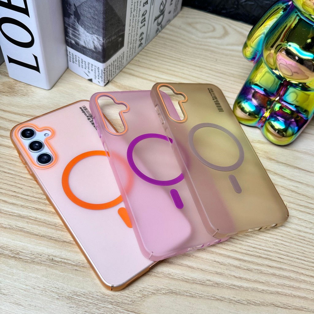 SAMSUNG เคสโทรศัพท์สําหรับSamsung A04s A14 A24 A34 A54 A13 A33 A53 A12 A32 A52s M32 M16 M36 F06 Matteโปร่งใสฝาครอบแม่เหล็กบางAnti-Fallปลอก - รูปที่ 7