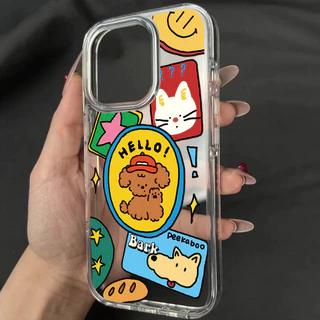Hard Acrylic Case เคส for iPhone 18Pro 17 11 16 13 15 14 12 Pro Max เคสไอโฟน11 เคสโทรศัพท์มือถือกันกระแทกป้องกันสีเหลือง