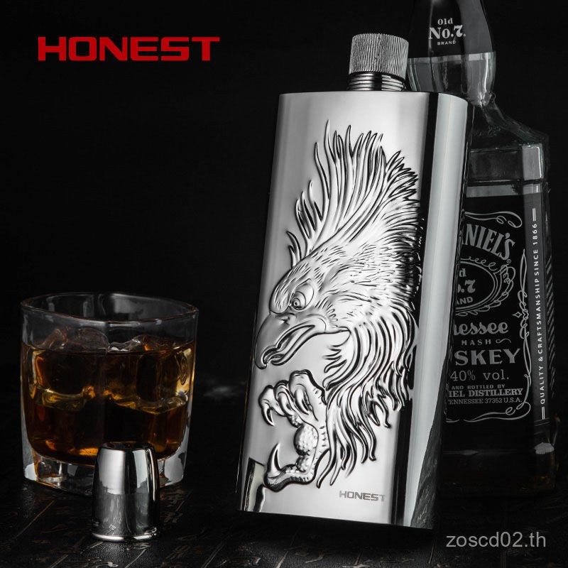 Sg ผู้ขาย Baicheng High-End 304 สแตนเลสสตีลชุดไวน์กลางแจ้งแบบพกพา 17oz 0.5 กก.กระติกน้ําขนาดเล็กผู้ช