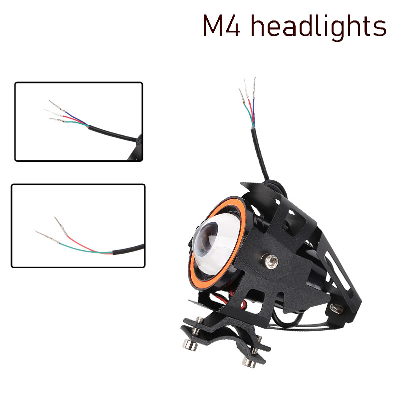 LED Angel Eye Motorcycle Headlights Assisted Driving Light Mini LED Flashlight Motorcycle Headlights