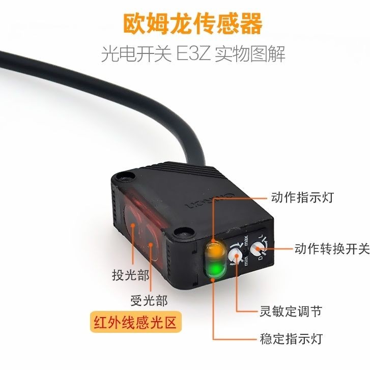 Omron โฟโตอิเล็กทริคสวิตช์ E3Z-D61 E3Z-D62 E3Z-R61 E3Z-T61 E3Z-