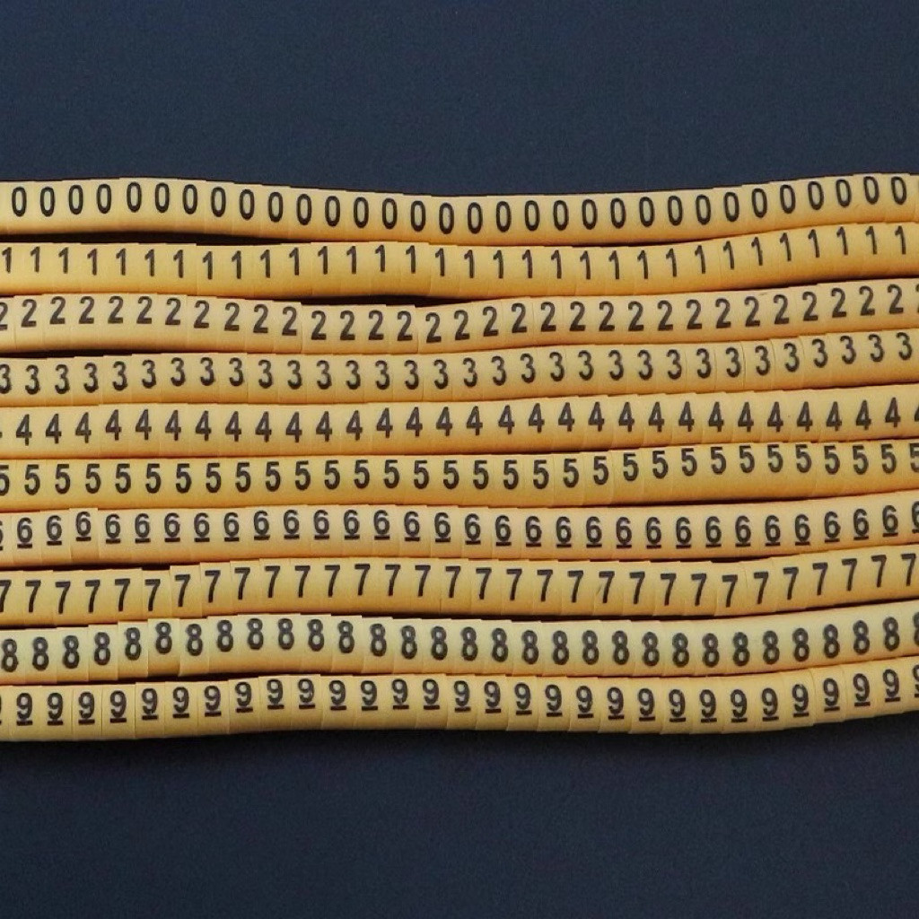 ดีที่สุด วายมาคเกอร์ ป้าย เบอร์ ตัวมาคสายไฟ  EC-2 ระบบลำเลียง แพ็ค100ชิ้น A-Z 0-9