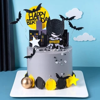 🛒พร้อมส่ง🇹🇭🇹🇭🛒ป้ายปักเค้กวันเกิด BATMAN แบทแมน ธีมแบทแมน 🦇🦇