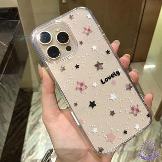 แฟชั่นเต็มหน้าจอน่ารักมีสีสันดาวน้อยใสนุ่ม เคส iPhone 17 11 Air 16 15 13 14 12 Pro Max 16 7 6 8 14 15 Plus XR X XS Max