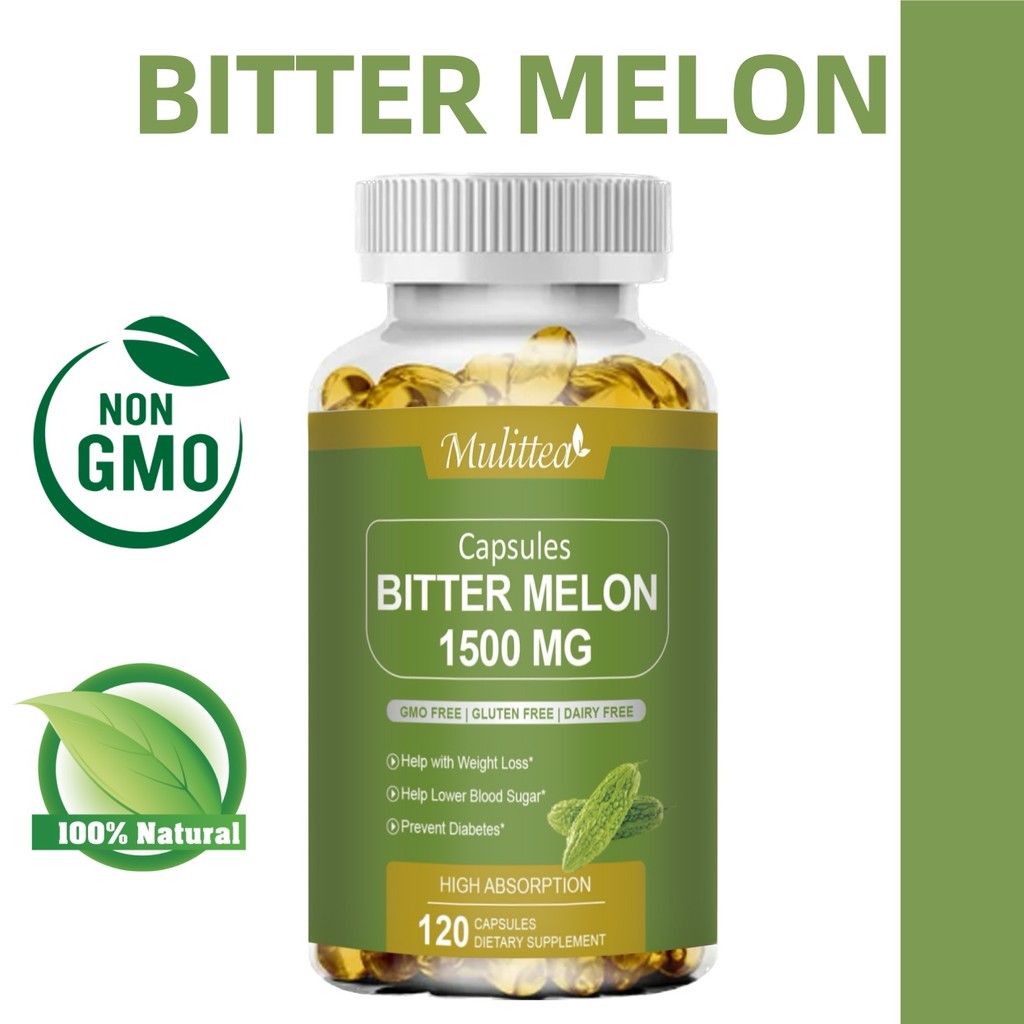 MULITTEA Natural Wild Bitter Melon Capsules-ดับร้อน บรรเทาความร้อนในฤดูร้อน บำรุงเลือด และเติมพลัง