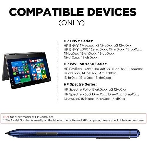 ปากกาสไตลัสสําหรับ HP Envy x360 หน้าจอสัมผัสดินสอแล็ปท็อป, HP Envy x360 15-bp0,x360 15-cn0,X2 12-e0x