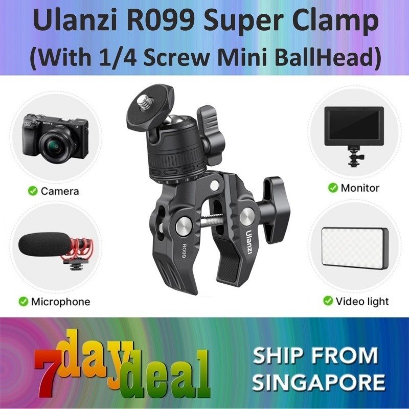 Ulanzi R099 Clamp Mount พร้อม Mini Ball Head 2993