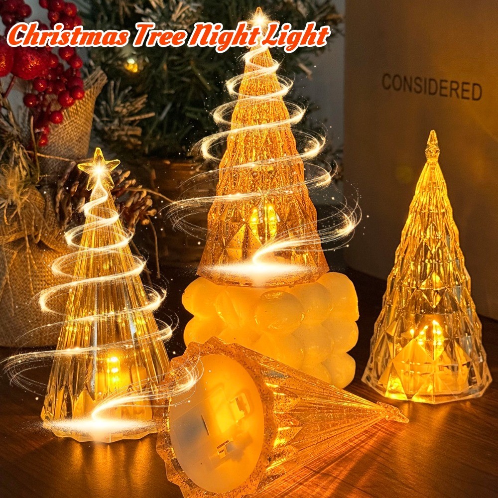 1/2 ชิ้นต้นคริสต์มาสไฟ LED,เสมอบน Nightlight Decor สําหรับ Home/Party/ตกแต่งโต๊ะ,อุปกรณ์ปาร์ตี้