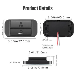 (หุ้นไทยพร้อม) 4-Ports 12/24V Car Charger Socket USB C Outlet Panel Wall Mount พร้อมปุ่มสวิทช์กันน้ํารถอุปกรณ์เสริมสําหรับ Bus RV รถบรรทุก