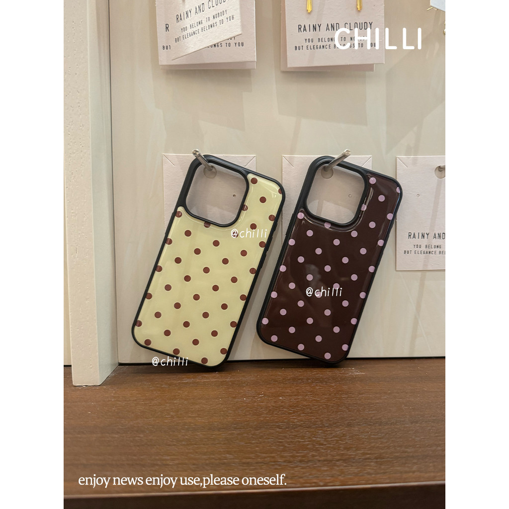 Polka Dot เคสโทรศัพท์ Drop-Resistant สําหรับ iPhone 16 Promax 15 Promax 11 12 13 14plus 15plus 16e 16plus 15pro - ภาพย่อย 2