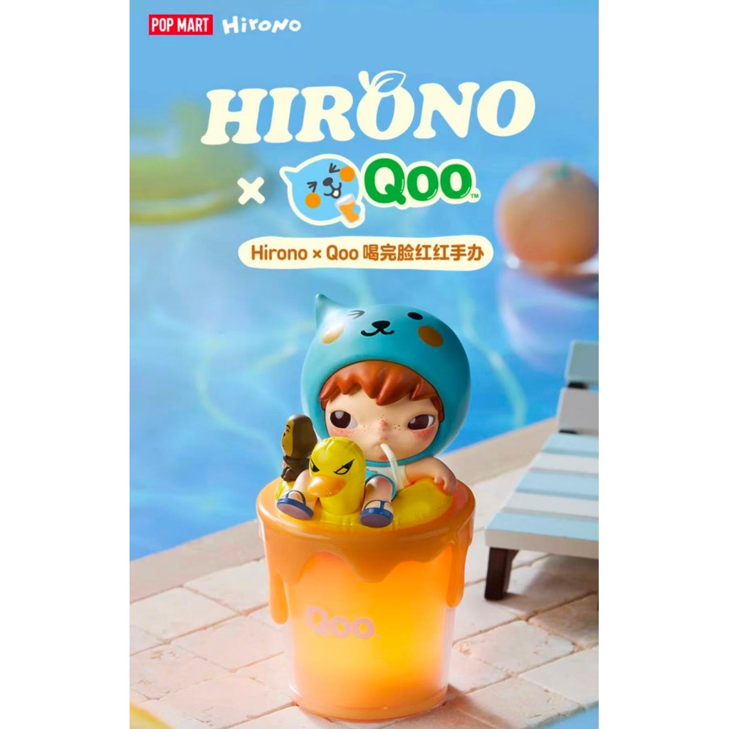 [POPMART] พร้อมสต็อกแท้ Ono Hirono x Qoo หลังดื่มบลัชฟิกเกอร์ลิฟท์อินเทรนด์เล่น Healing รูปเดสก์ท็อปตกแต่งกล่องลึกลับของขวัญของเล่นตุ๊กตาศิลปะออกแบบหัตถกรรมของสะสม