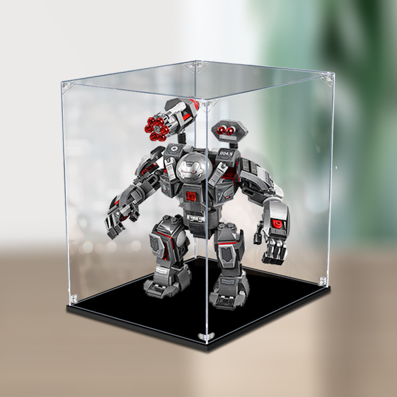 [กล่องแสดงโปร่งใส] กล่องแสดงอะคริลิคเหมาะสําหรับเลโก้ 76124 สงครามเครื่องติดอาวุธ เมชา รูปกล่องเก็บโ