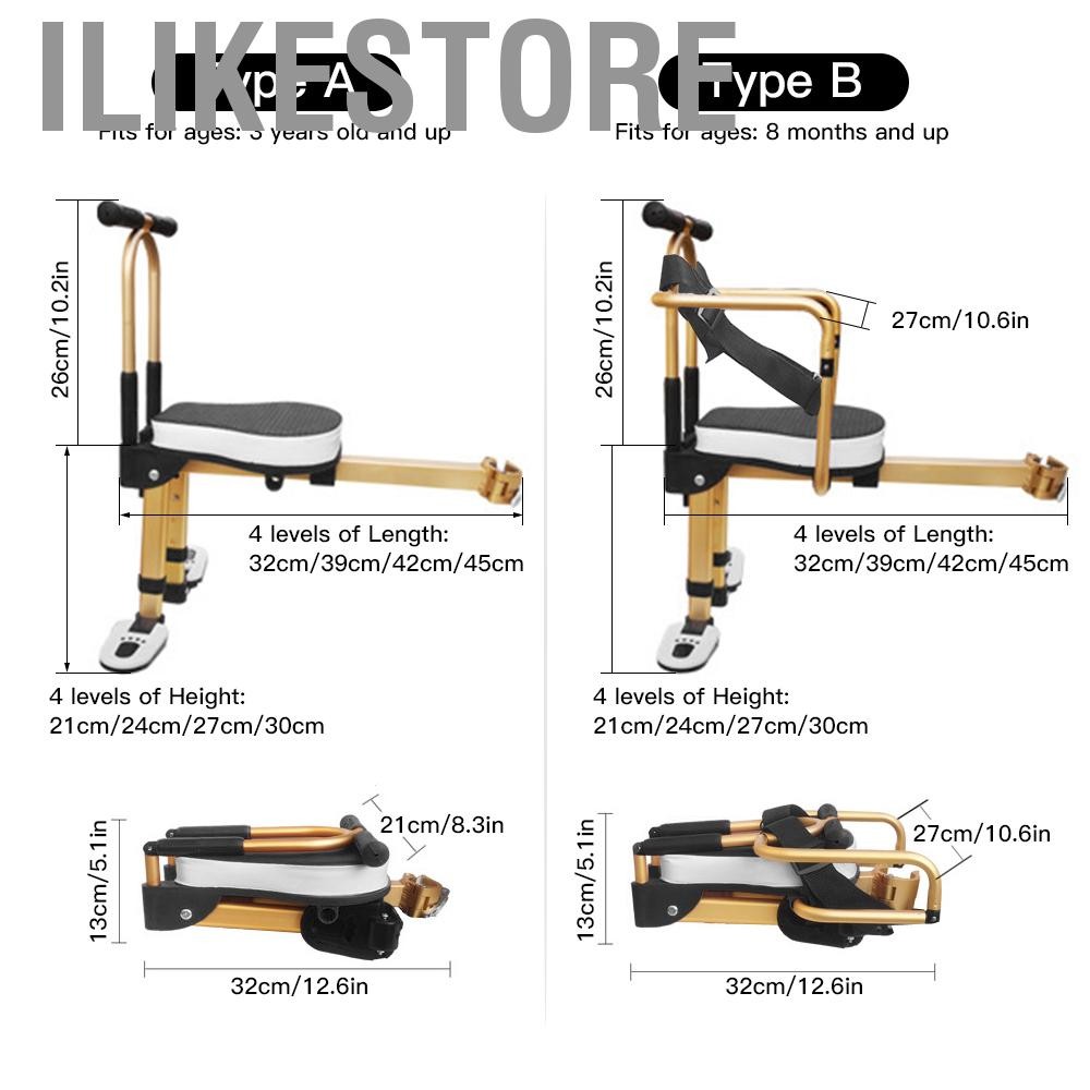 Ilikestore ILIKESTORE-Th Lixada Mountain Bike Kids Safety Seat Seat Children Cushioned Cycle Cycle F