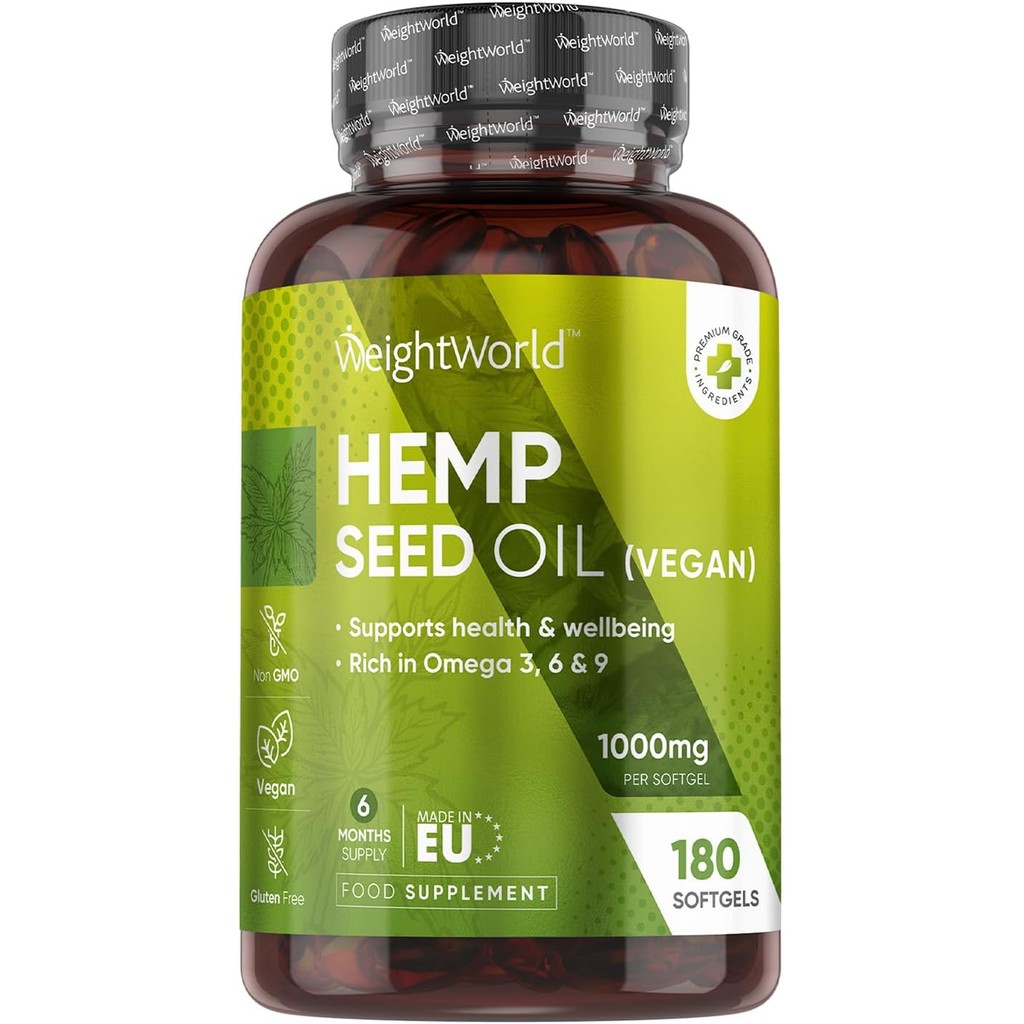 แคปซูล ซอฟท์เจล | 180 โอเมก้า 3 6 9 แคปซูล พร้อมวิตามินอี | สกัดเย็น | อุปทาน6เดือน | รองรับระดับคอเ