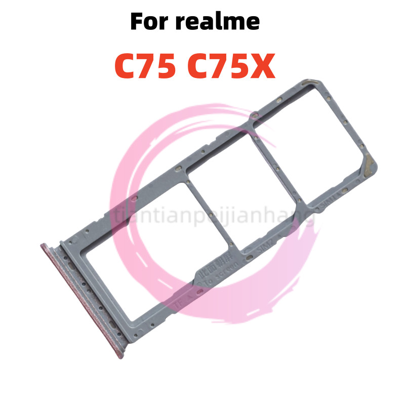 ถาดซิมการ์ดสําหรับ realme C75 C75X เคสโทรศัพท์สล็อตผู้ถือโทรศัพท์มือถือส่วน