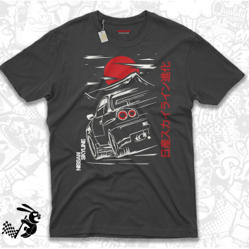 Nissan Skyline Baju เสื้อยืดไมโครไฟเบอร์