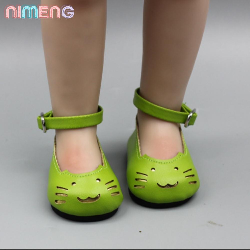 NIMENG รองเท้าหนัง PU, ทําด้วยมือการ์ตูนเด็กตุ๊กตารองเท้า,แฟชั่นน่ารัก PU หนังตุ๊กตาคอสเพลย์อุปกรณ์เ