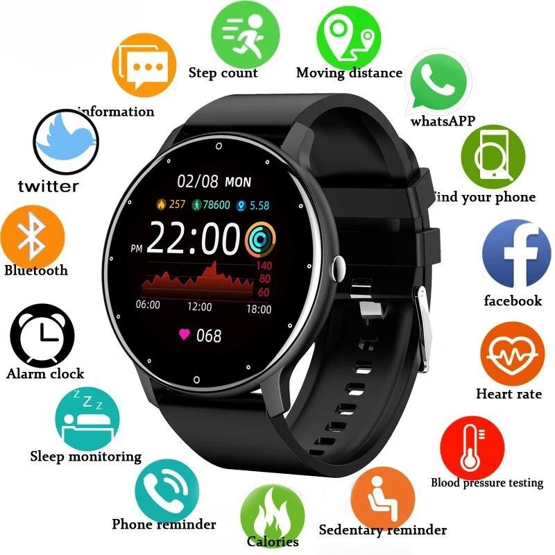 รอบสมาร์ทวอท์ช ZL02C PRO Sleep Heart Rate Monitor กันน้ําผู้หญิงผู้ชายกีฬาฟิตเนส Smartwatch