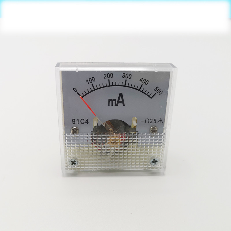 91C4 Pointer Type DC แอมป์มิเตอร์ 1A 2A 10A 30mA 100mA 500mA ขนาด 45 * 45 มม.