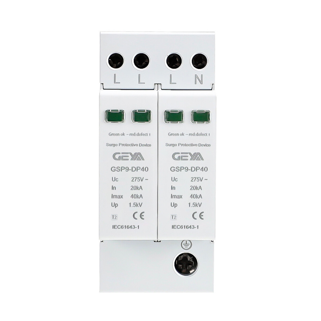 GEYA GSP9 3P+N 18mm SPD 20~40KA Surge Protector Lightning Protection Lightning Arrester อุปกรณ์ 275V