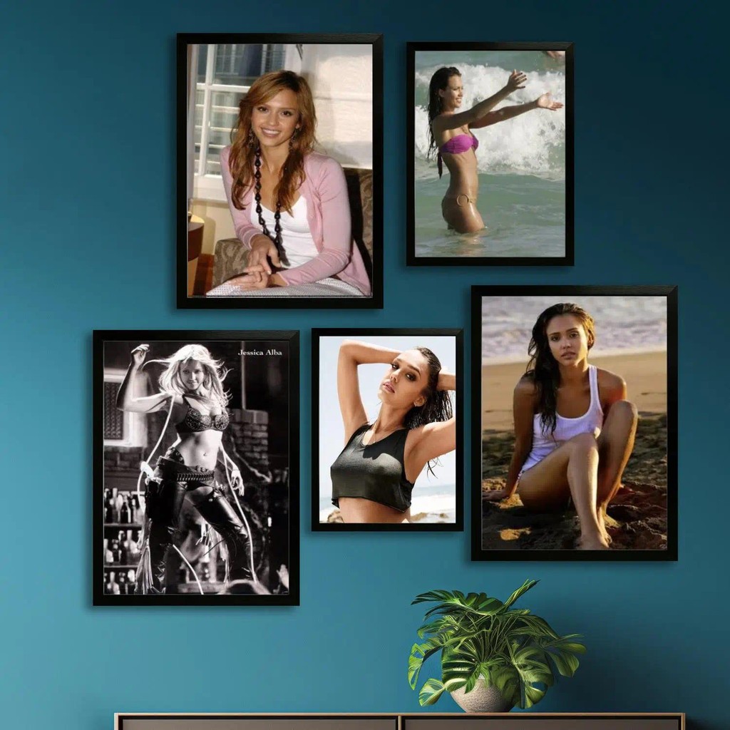 Jessica Alba Canvas Art Poster Modern Wall Decor สําหรับห้องนอน Family Room ภาพพิมพ์ Elegant Home Pa