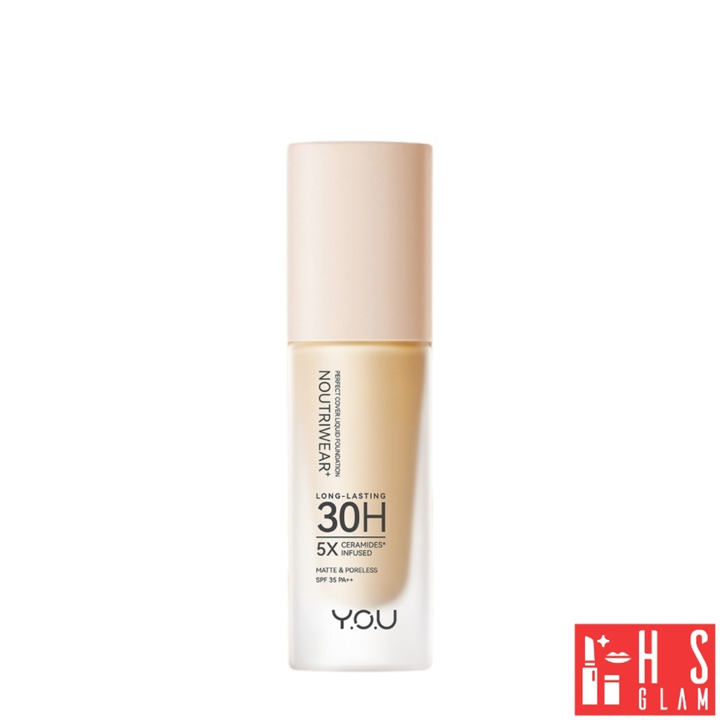 YOU NoutriWear+ PerfectFoundation SPF35 PA++บางเบา เกลี่ยง่าย ปกปิดดี คุมมัน กันเหงื่อ รองพื้นติดทน