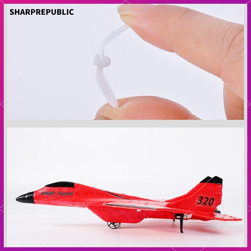 [Sharprepublic] RC Plane Toy RC Glider Jet Fighter Model with Flash Light RC Foam Airplane Model