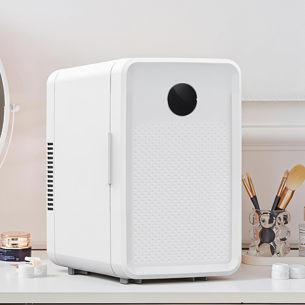 15L22L Mini Fridge for Bedroom, Non-condensing Small Skincare Fridge, 110V12V Portable Refrigerator 