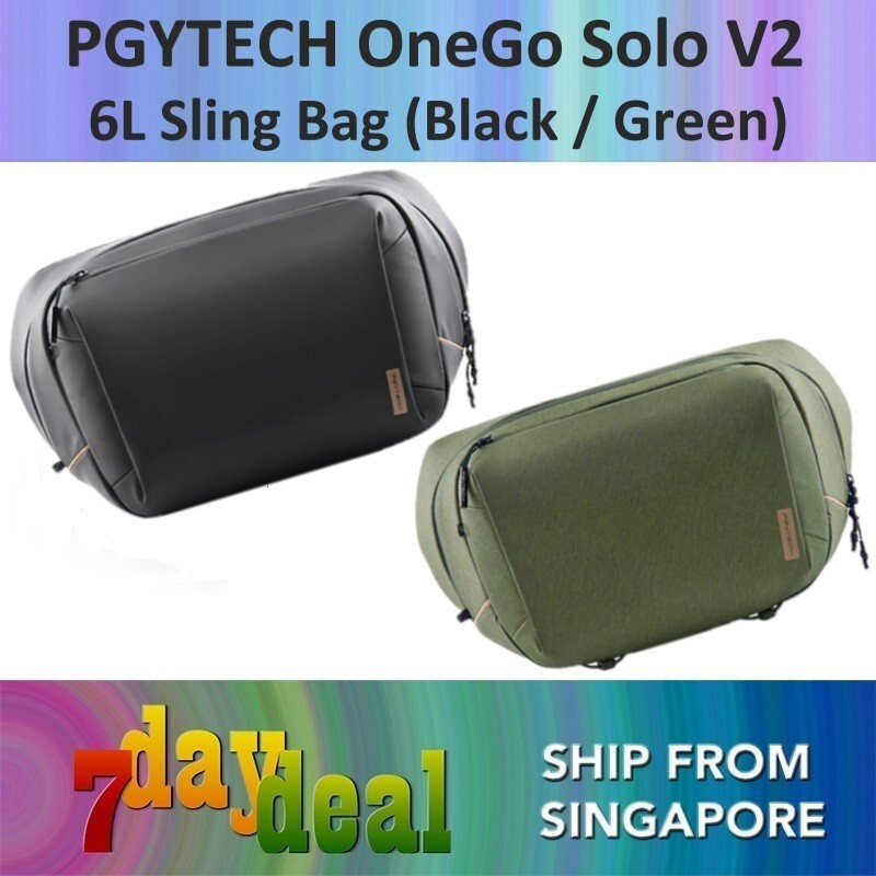 PGYTECH OneGo Solo Camera Sling Bag V2 6L สีดํา / GreenHT99 7LPS