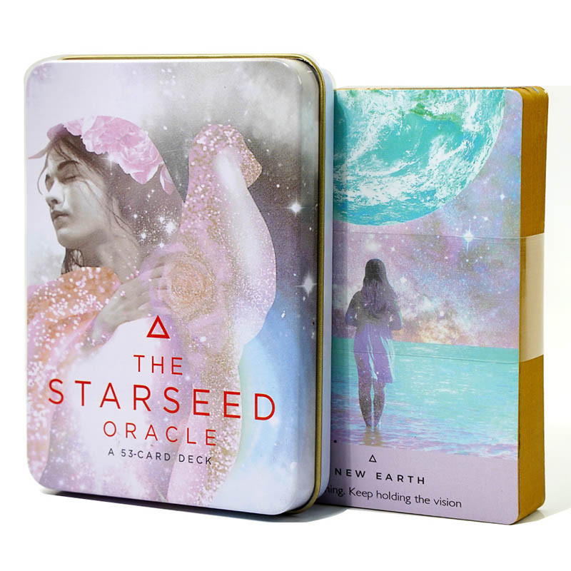 กล่องดีบุกรุ่น Starseed Oracle Card Starseed Oracle Starseed Oracle Card การ์ดภาษาอังกฤษเกมกระดาน