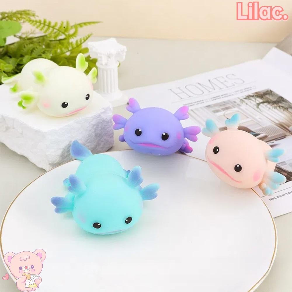LILACC บีบของเล่น, Fidget ตุ๊กตาความเครียดบรรเทาการ์ตูนปลา Squishy ของเล่น, ตลกน่ารัก Axolotl ยืดออก