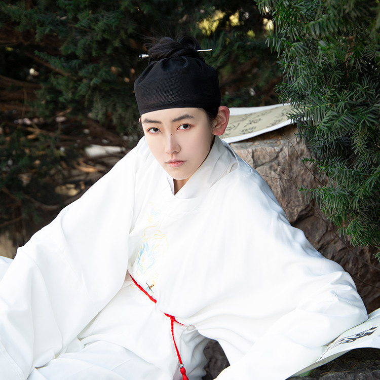 Shuangyuefang Full-collection สุทธิผ้าเช็ดตัว Hanfu Ming-made สุทธิผ้าเช็ดตัววิกผมชายหมวกใหญ่เช็ด La