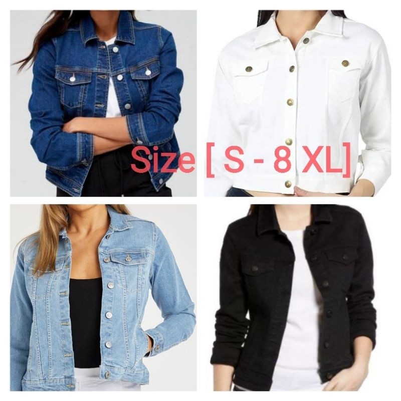 เสื้อแจ็คเก็ตยีนส์ S-8XL