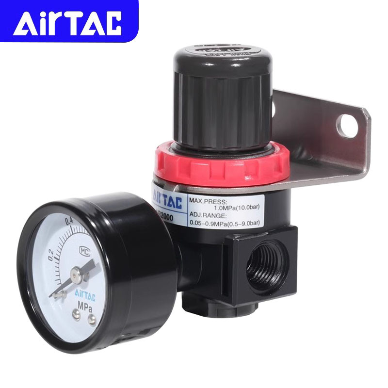 AIRTAC AR1500/AR2000/BR2000/BR3000/BR4000 Original Pneumatic ลดความดันRegulatorวาล์วAir Sourceโปรเซส