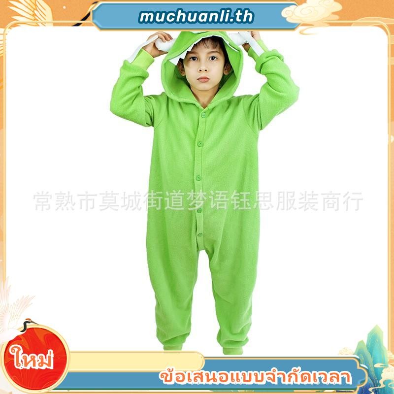 Unisex ผู้ใหญ่เด็ก Onesie One Piece ชุดนอนคอสเพลย์การ์ตูนเครื่องแต่งกายฮาโลวีนคริสต์มาสชุดนอน Jumpsuit Homewear