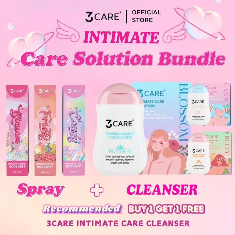 3Care Intimate Care Solution MOISTURIZING BODY SPRAY 25ml Cleaning Wash 100ML สเปรย์ฉีดจุดซ่อนเร้น ข