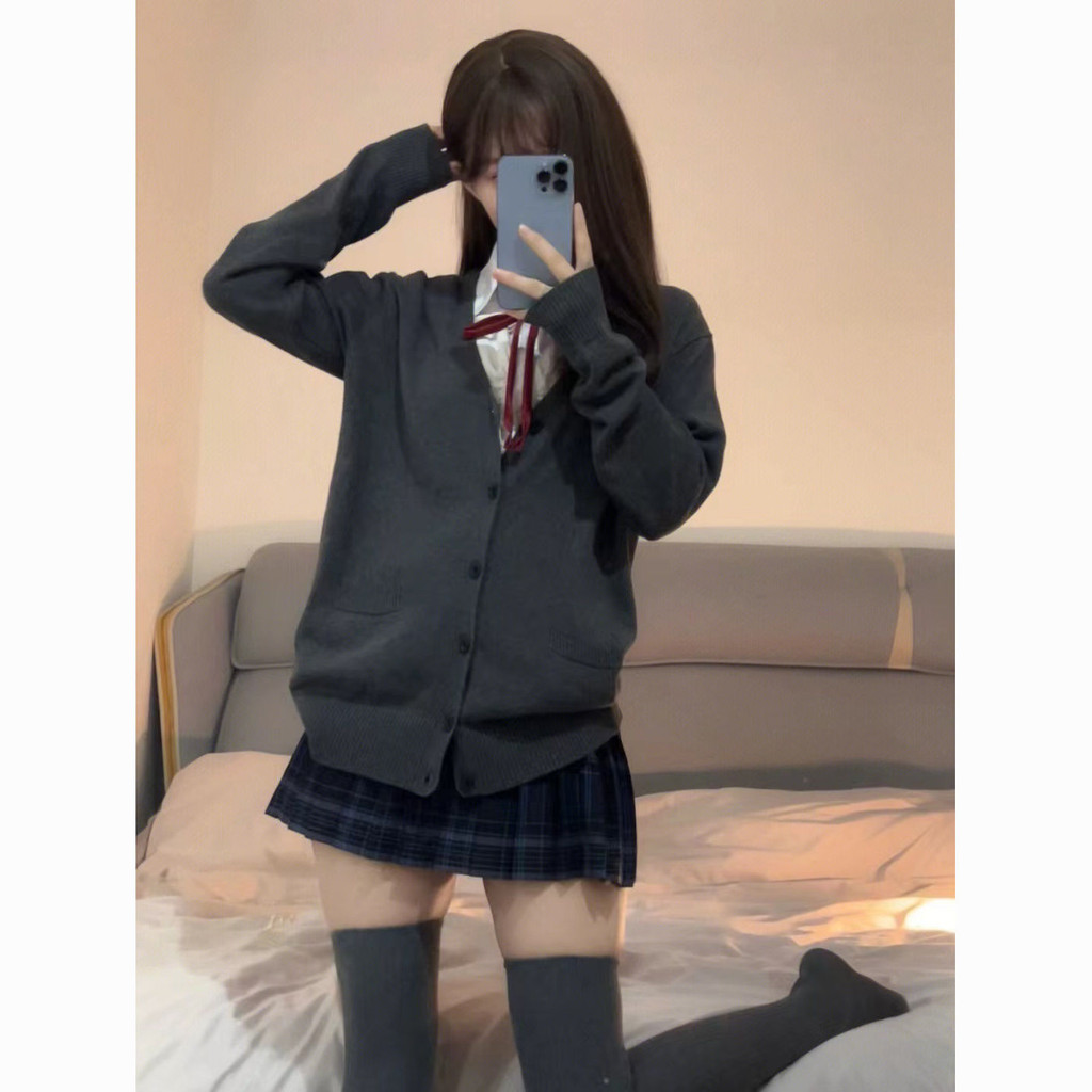 เสื้อคาร์ดิแกนสำหรับผู้หญิง แขนยาว สไตล์ลำลอง เหมาะกับฤดูฝนและหนาว