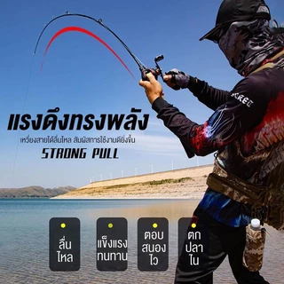 Hamigreen คันเบ็ดตกปลา 2 ท่อน คันเบ็ดตกปลา พร้อมด้ามจับ EVA วัสดุคาร์บอนไฟเบอร์ คันเบ็ดเบส 180cm อัลตร้าไลท์