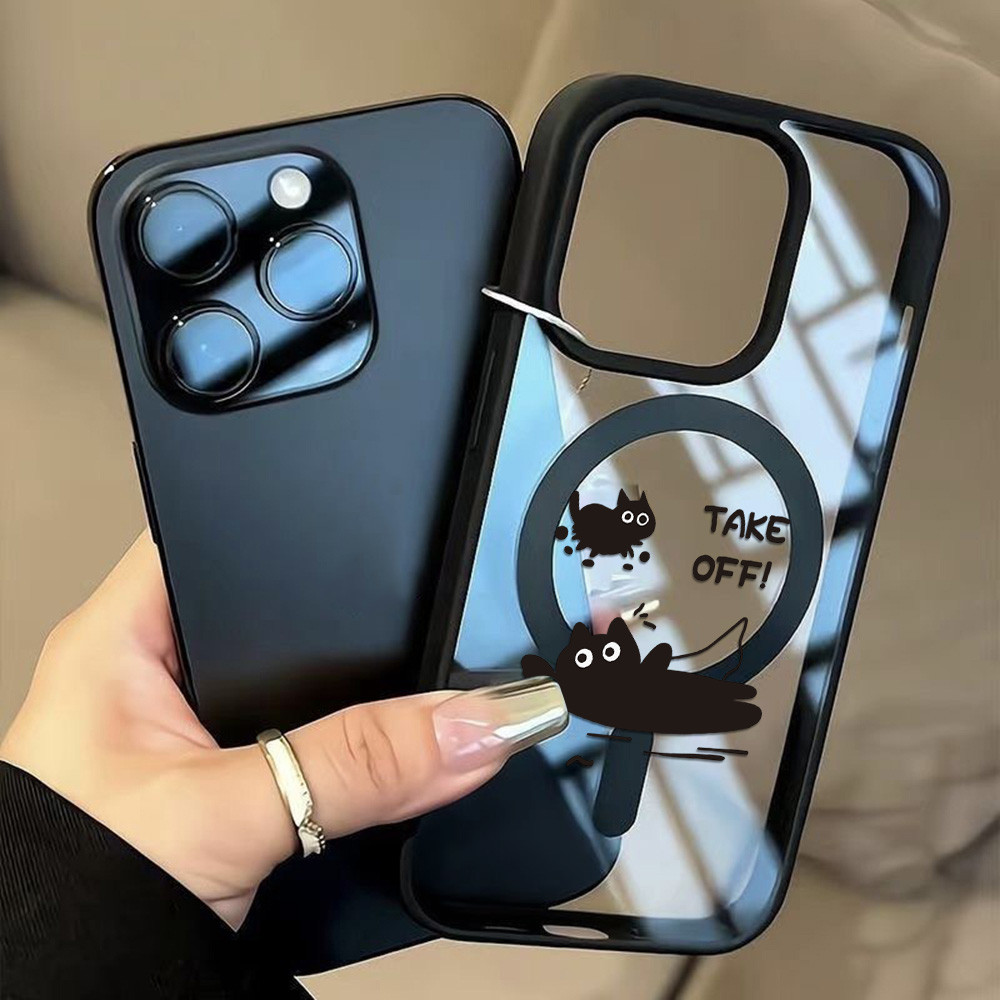 เคสโทรศัพท์มือถือ For iPhone 13 11 16 pro max Case iPhone 11 15 14 pro max 12 13 pro max Magnetic ฝ้า อะคริลิค การ์ตูน - รูปที่ 6
