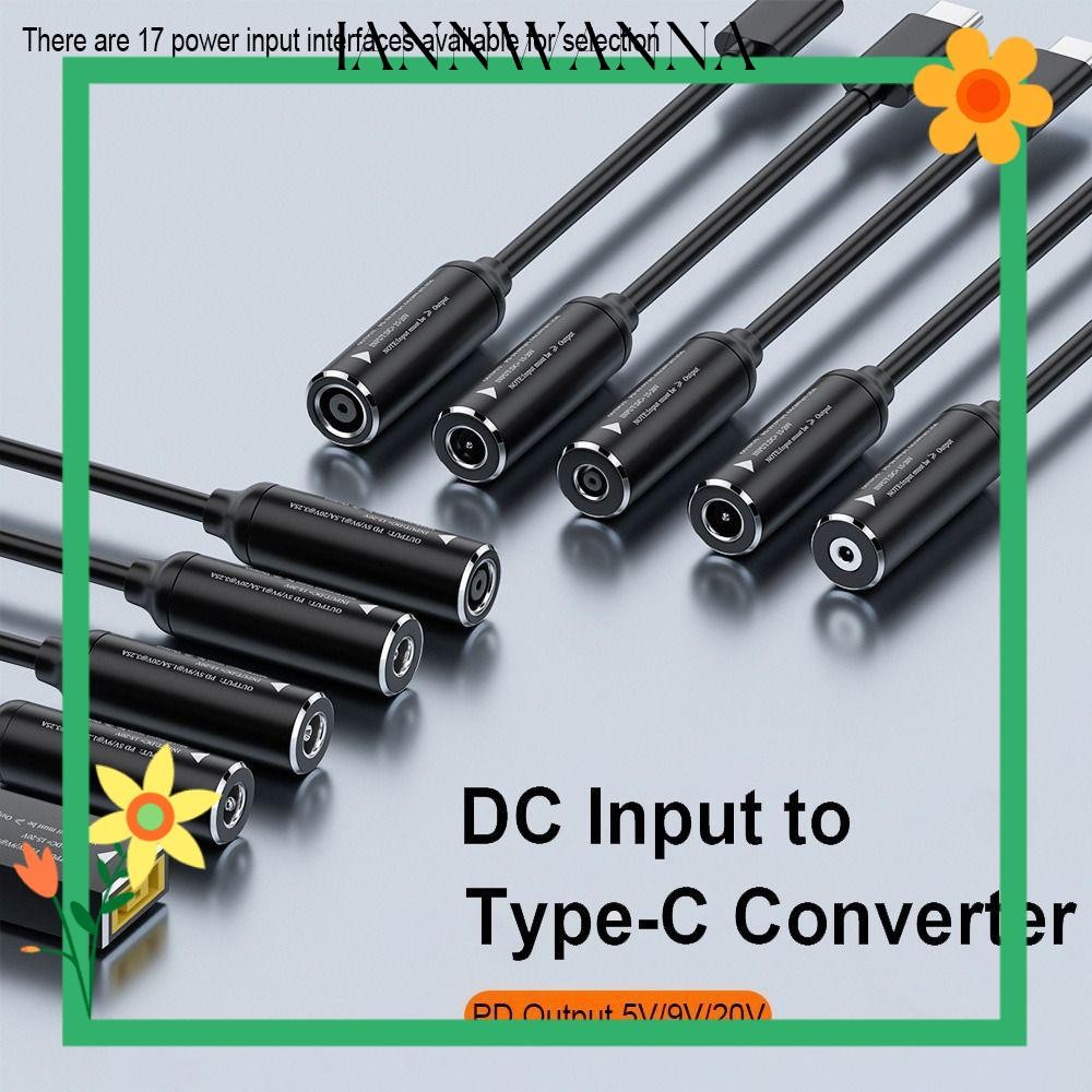 IANNWANA Power Adapter 5v 9v 12v แล็ปท็อป Charger Connector DC to Type C สําหรับ //