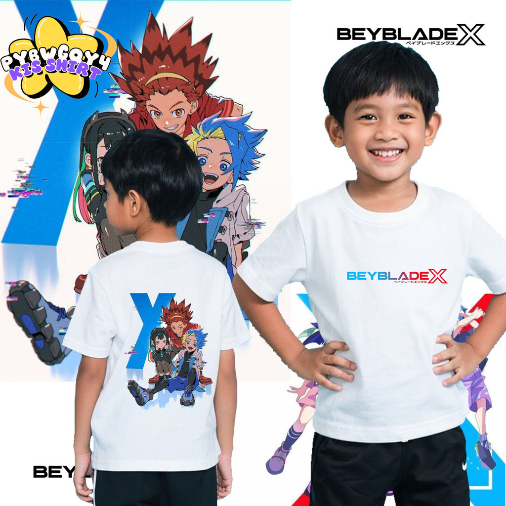 เสื้อเด็ก Beyblade X ลาย Robin Kazami ผ้าฝ้ายแท้ 7 สีใหม่ ใส่แล้วเท่ทุกสนามหมุน 100% Cotton | Breath