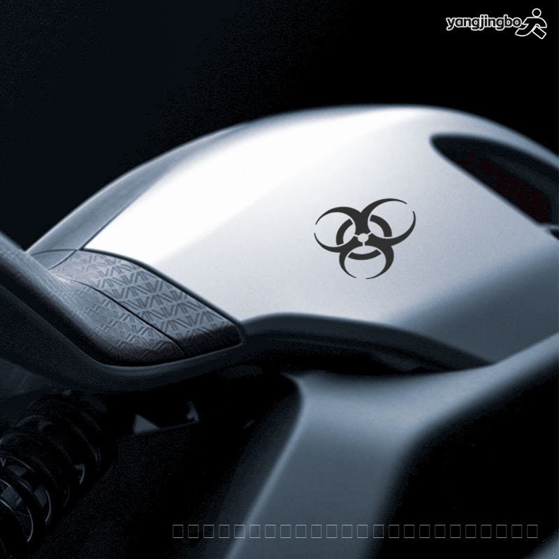 พร้อมสต็อก สติ๊กเกอร์ติดรถสะท้อนแสง Resident Evil Hazardous Products Nuclear Bomb Warning Sign กันน้