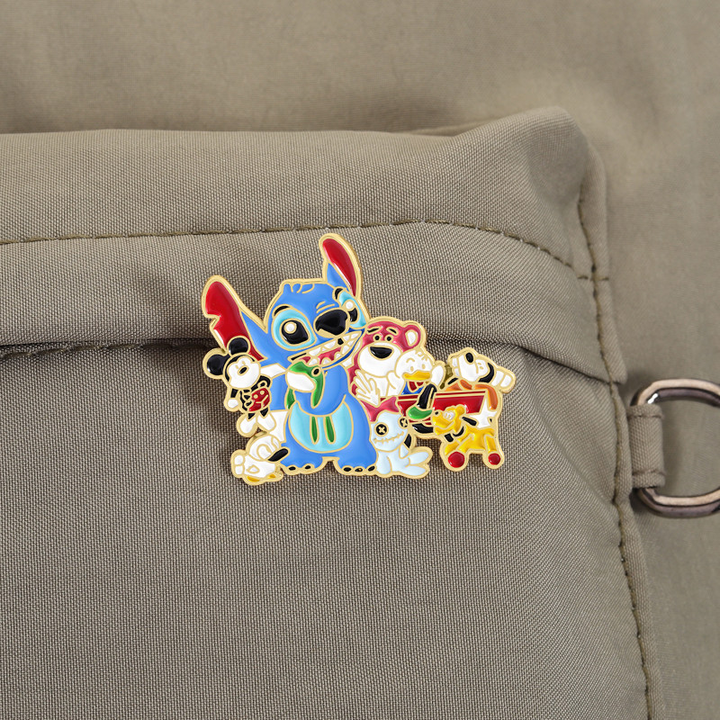 เข็มกลัดแอคชั่นอะนิเมะลายตัวเลข สำหรับตกแต่งกระเป๋าโลหะ - รูปที่ 4